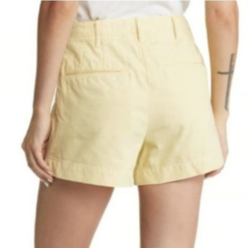 Re/Done 90's Trouser Shorts in Washed Buttercream Yellow 27 NWT MSRP $225 - Picture 2 of 7